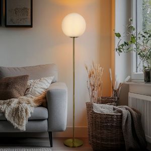 Design Stehlampe Weiß, Dolf, mit Schalter