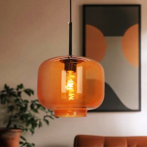 Retro Pendelleuchte Braun, Anniek