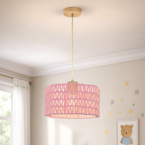 Papier Pendelleuchte Rosa, Mickey