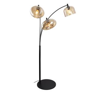 Moderne Stehlampe Bernstein, Caia, mit Schalter