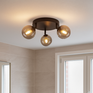 Moderne Badezimmer Deckenleuchte Schwarz, Amer, IP44