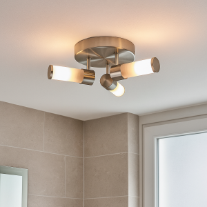 Moderne Badezimmer Deckenleuchte Nickel, Callum, IP44