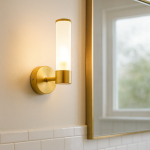 Moderne Wandleuchte Badezimmer Gold, Callum, IP44