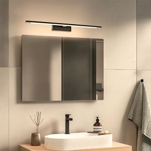 Moderne Spiegelbeleuchtung Schwarz, Steffy, 8W, 3000K LED, IP44