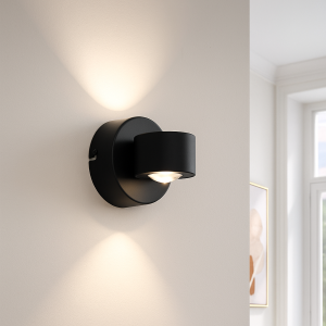 Moderne Up down Wandleuchte Schwarz, Izzet, 6W, 3000K LED
