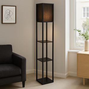 Moderne Stehlampe Schwarz, Izabel, mit Schalter