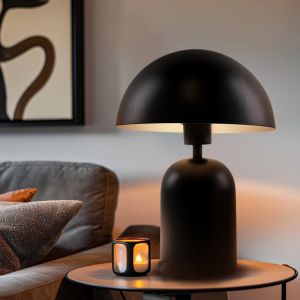 Moderne Tischleuchte Schwarz, Isha, mit Schalter