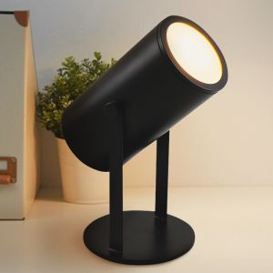 Moderne aufladbare Tischlampe Schwarz, Elko, 2W, 3000K LED, mit Schalter