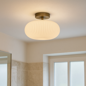 Design Badezimmer Deckenleuchte Weiß, Elliot, IP44
