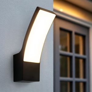 Moderne Außenleuchte Schwarz, Manel, 12W, 3000K LED, IP44