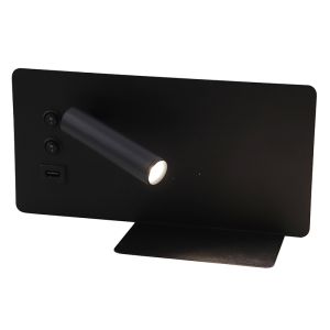 Moderne Wandleuchte Schwarz, Stanley, 10W, 4000K LED, mit Schalter