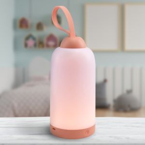 Rosa Kinderzimmer Nachtlampe Kunststoff, Esper, 3W, 3000K LED, 3-stufig dimmbar