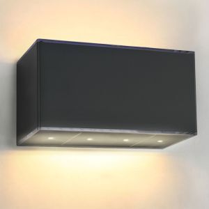 Schwarze Solar Außen Wandleuchte Kunststoff, Sunaina, 1W, 3000K LED, IP65