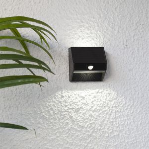 Kunststoff Solar Außen Wandleuchte Schwarz, Amier, 0,06W, 5000K LED, IP44