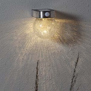 Glas Solar Außen Wandleuchte Transparent, Amke, 0,25W, 3000K LED, IP44