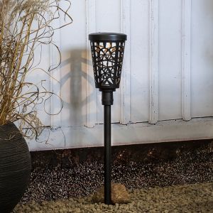Kunststoff Solar Außenstrahler Schwarz, Amresh, 0,03W, 3000K LED, IP44
