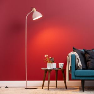 Landhaus Stehlampe Rosa, Thalina, mit Schalter