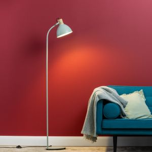 Landhaus Stehlampe Grün, Thalina, mit Schalter