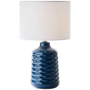 Retro Tischleuchte Blau, Roelf, mit Schalter