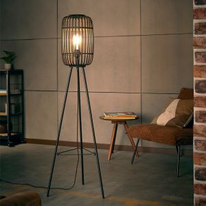 Holz Stehlampe Schwarz, Brain