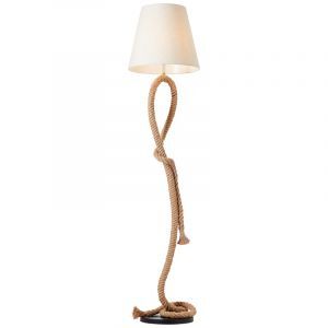Landhaus Stehlampe Weiß, Boyke, mit Schalter