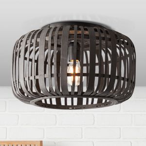 Holz Deckenlampe Schwarz, Brain