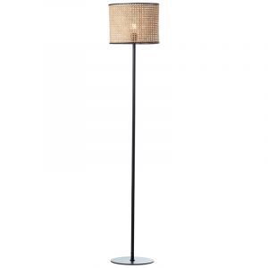 Landhaus Stehlampe Braun, Emmelie, mit Schalter