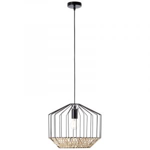 Holz Pendelleuchte Schwarz, Luisa