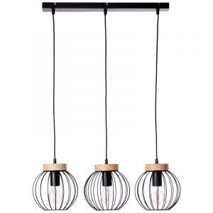 Holz Pendelleuchte Schwarz, Donato
