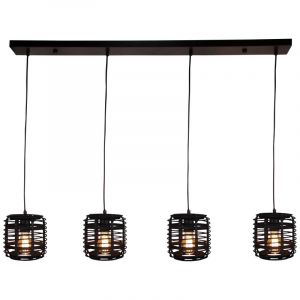 Holz Pendelleuchte Schwarz, Deacon