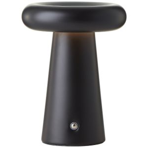 Moderne aufladbare Außen Tischlampe Schwarz, Stig, 3W, 3000K LED, IP44, 3-stufig dimmbar