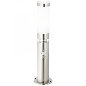 Kunststoff Wegeleuchte mit Dämmerungsmelder Chrom, Sage, 2W, 3000K LED, IP44