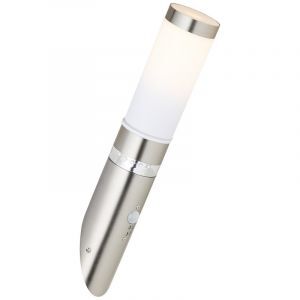 Kunststoff Außen Wandleuchte mit Bewegungsmelder Chrom, Sage, 4W, 3000K LED, IP44