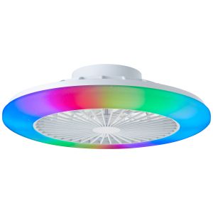 Moderne Deckenventilator Weiß, Sofieke, 40W, RGBW LED, mit Fernbedienung