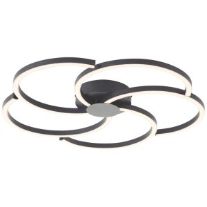 Design Deckenleuchte Schwarz, Somia, 32W, 3000K LED, 3-stufig dimmbar