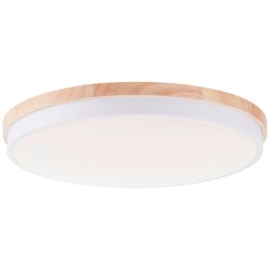 Moderne Deckenleuchte Holz, Marloes, 36W, White Switch LED, mit Fernbedienung