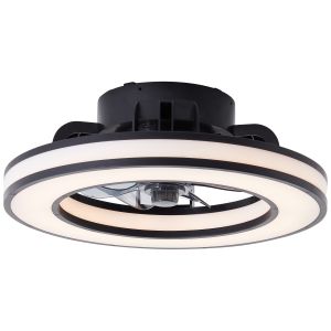 Moderne Deckenventilator Schwarz, Yari, 26W, RGBW LED, mit Fernbedienung