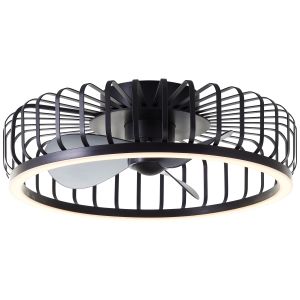 Moderne Deckenventilator Schwarz, Tolga, 36W, 2700K-4000K-6500K LED, mit Fernbedienung