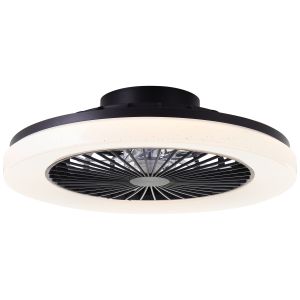 Moderne Deckenventilator Schwarz, Soren, 40W, 2700K-6500K einstellbare LED, mit Fernbedienung
