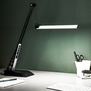 Design Schreibtischlampe Chrom, Leyana, 1W, 5000K LED, mit Touch-Dimmer