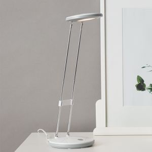 Kunststoff Schreibtischlampe Weiß, Mariama, 3,3W, 3000K LED, mit Schalter