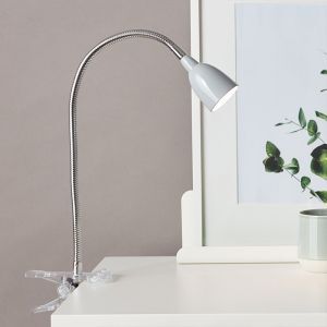 Kunststoff Klemmspot Grau, Kit, 2,4W, 3000K LED, mit Schalter