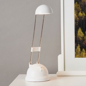 Moderne Schreibtischlampe Weiß, Louna, 6W, 2700K LED, mit Schalter