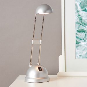 Moderne Schreibtischlampe Grau, Louna, 6W, 2700K LED, mit Schalter
