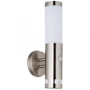 Kunststoff Außen Wandleuchte mit Bewegungsmelder Chrom, Sage, 4W, 3000K LED, IP44