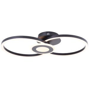 Design Deckenleuchte Schwarz, Volkert, 24W, 3000K LED