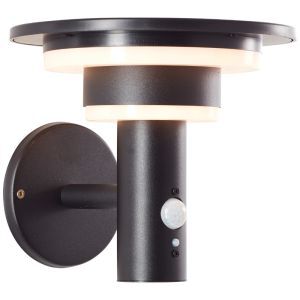 Moderne Solar Außen Wandleuchte Schwarz, Lonneke, 3W, 3000K LED, IP44