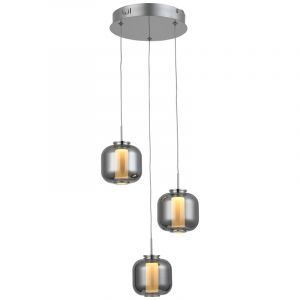 Design Pendelleuchte Chrom, Emmely, 17W, 3000K LED