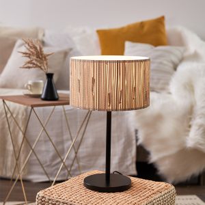 Landhaus Tischleuchte Beige, Wenda, mit Schalter