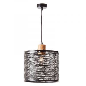 Holz Pendelleuchte Schwarz, Sherona